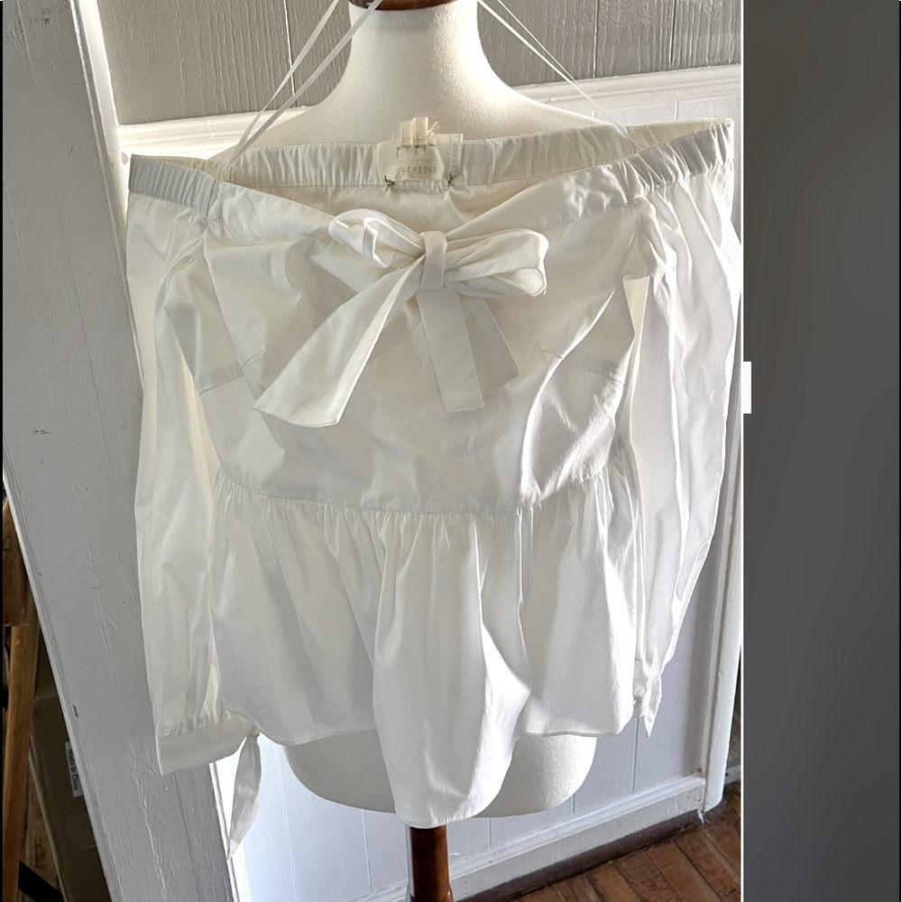 Nicole Miller off the shoulder peplum